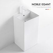 方形陶瓷立柱盆一体落地式 酒店卫生间阳台家用小户型洗手盆洗脸池
