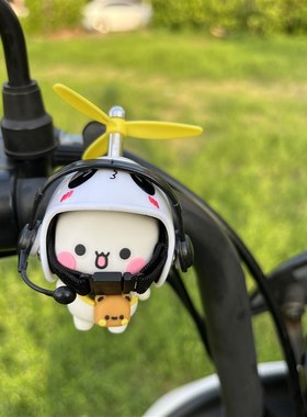 一二布布竹蜻蜓电动车头盔装饰可爱配件自行车装饰小众礼物摩托车