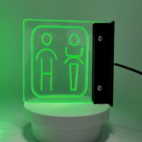 厕所有人无人指示灯厕位感应透明水晶指示牌红绿双色显示屏感应器