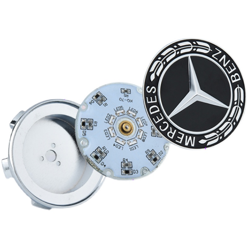 宾士磁浮轮毂灯C级 E级 S级GLC E300L C260L GLS迈巴赫发光盖灯