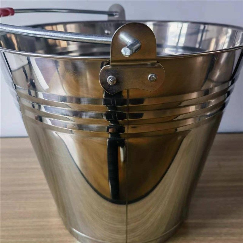 不锈钢水桶手提式幼儿园家用带盖子提桶油桶垃圾分类食堂提水桶