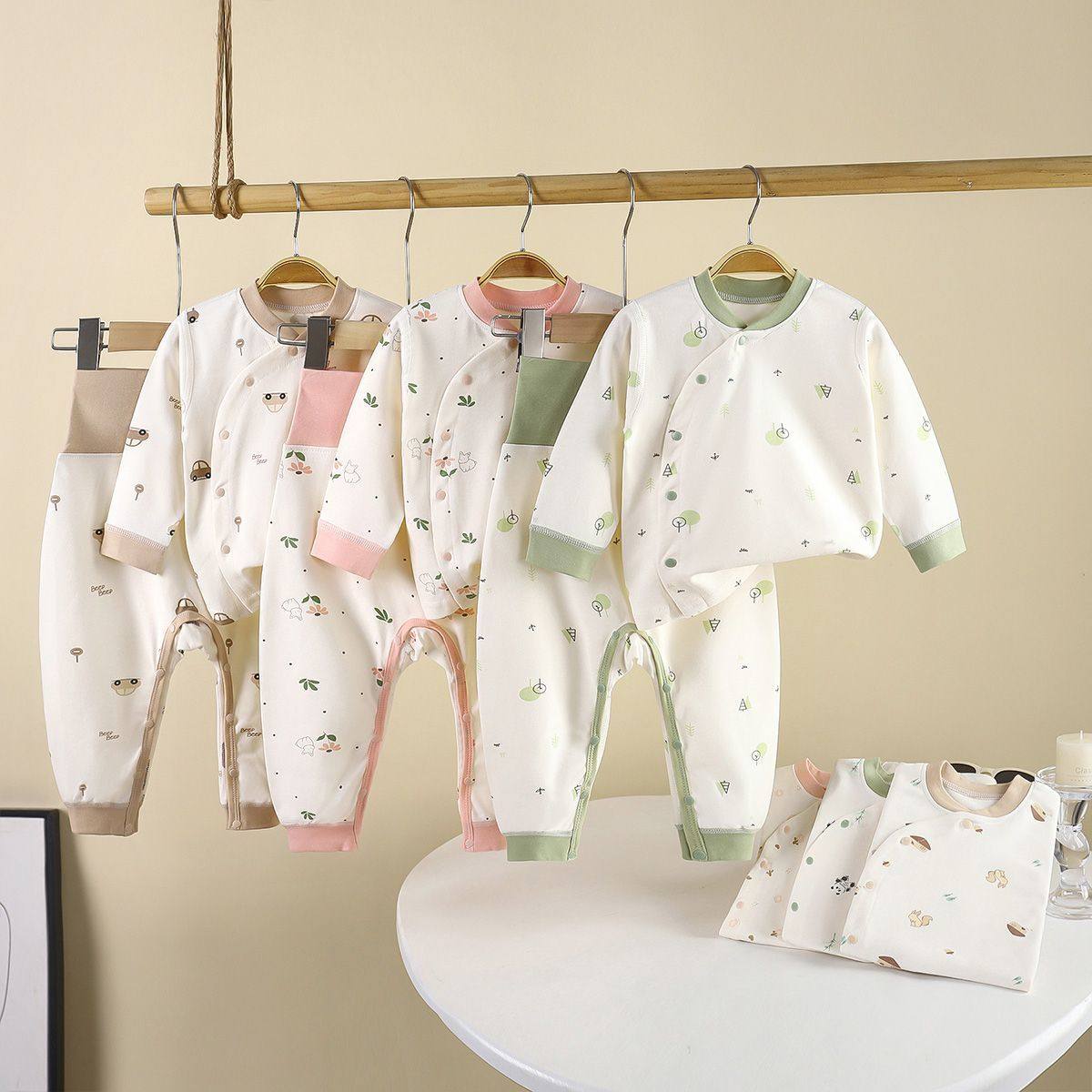 婴幼儿分体套装纯棉新生儿免脱打底内衣无骨高腰宝宝秋衣秋裤春秋,童装/婴儿装/亲子装,家居服套装,淘宝优惠券,粉丝福利购,淘宝优惠卷