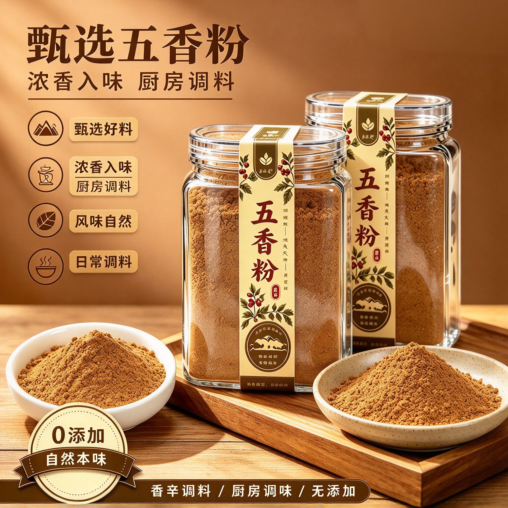 正宗五香粉茴香肉桂灌香肠炒菜