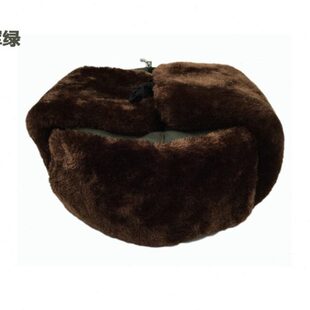 冬款 东北防寒挡风暖和绒毛内里护脸劳保帽雷锋帽 大棉帽子男式