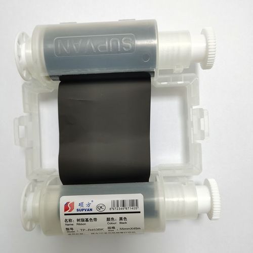 硕方线号机TP2000热缩管打印机色带TP-R453BK/WT白黑色树脂基碳带