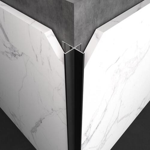 持雍收边条瓷砖阳角墙角封边9厘8mm板材压条铝合金属包边收口黑色