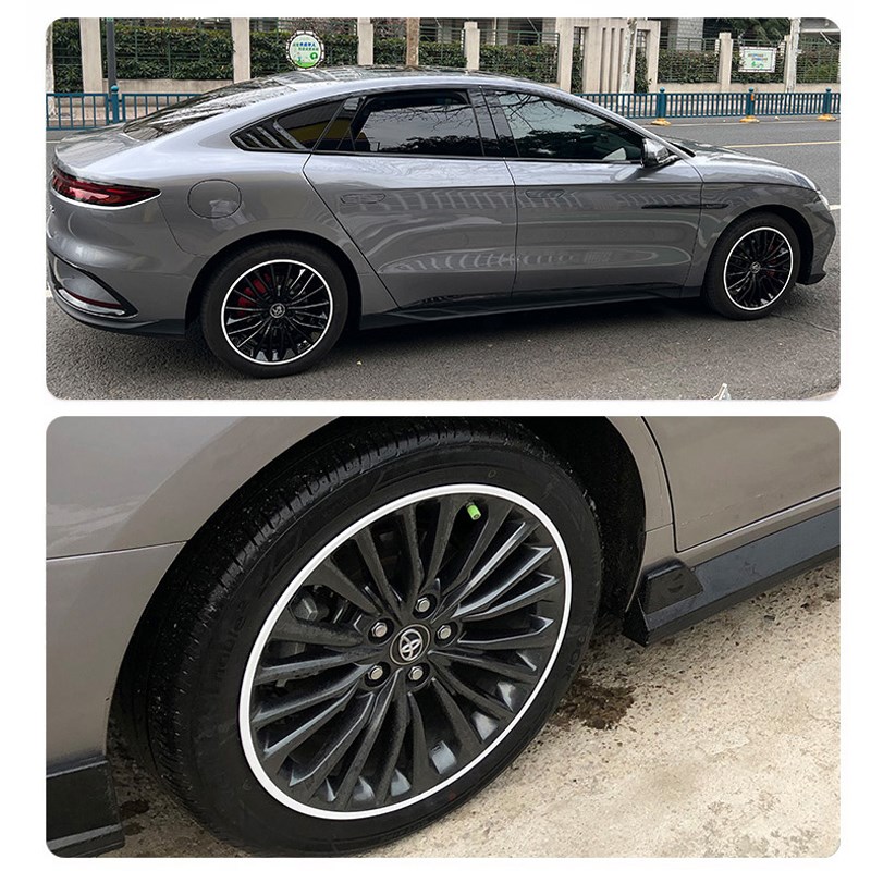 新款粘贴耐用一体成型ABS材质汽车轮毂防刮蹭保护圈 轮子运动改装