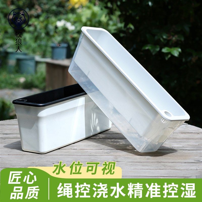 阳台种菜盆长方形种葱蔬t菜种植箱超窄窗沿边花盆透明懒人神器,鲜花速递/花卉仿真/绿植园艺,花盆,淘宝优惠券,粉丝福利购,淘宝优惠卷