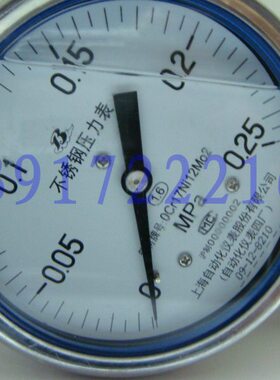 -0/0自动四//.耐震压力表全不锈钢 BF仪表N材25MPA化60上海Y质