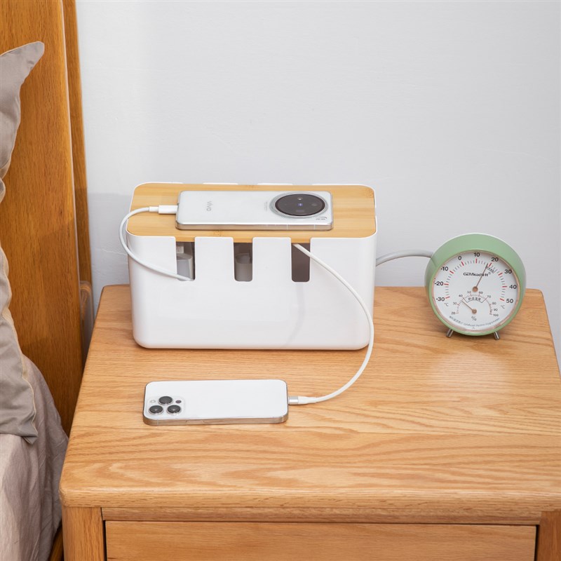 插排收纳盒桌面插座插线板电源线收纳神器充电器电线数据线集线器