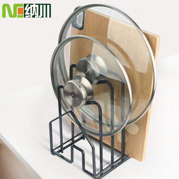 纳川家用锅盖架砧板菜板架加厚多功能放锅盖架子厨房置物架收纳架