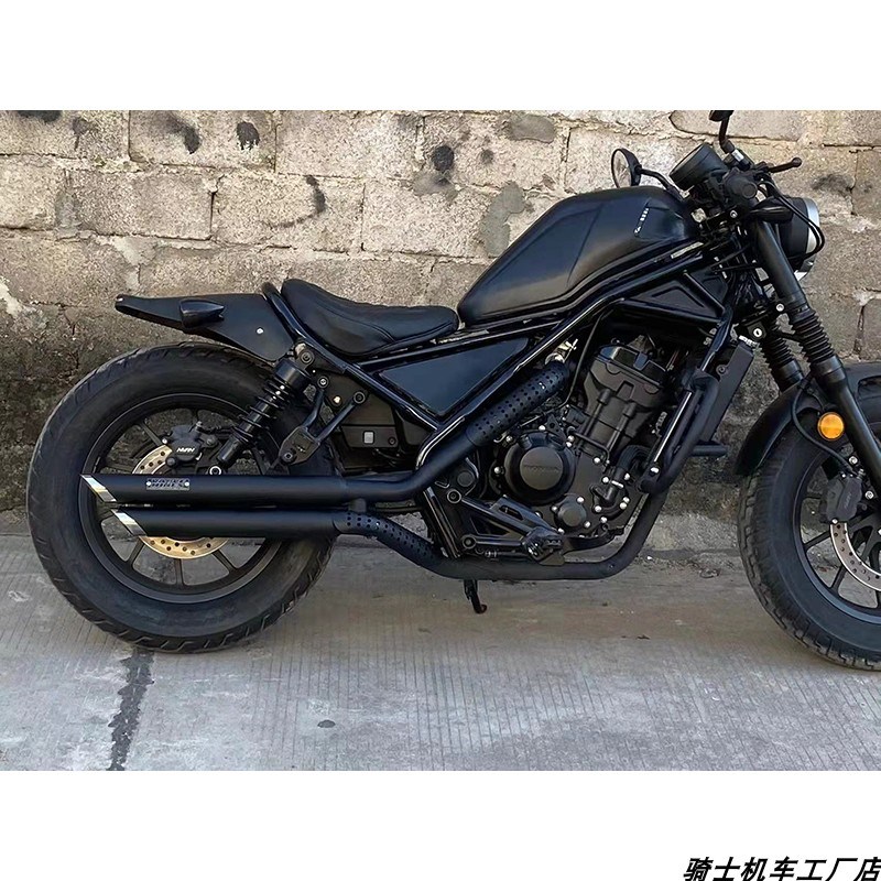 适用本田CM300叛逆者CM500改装摩托车 双排双出 VH排气管带消音塞