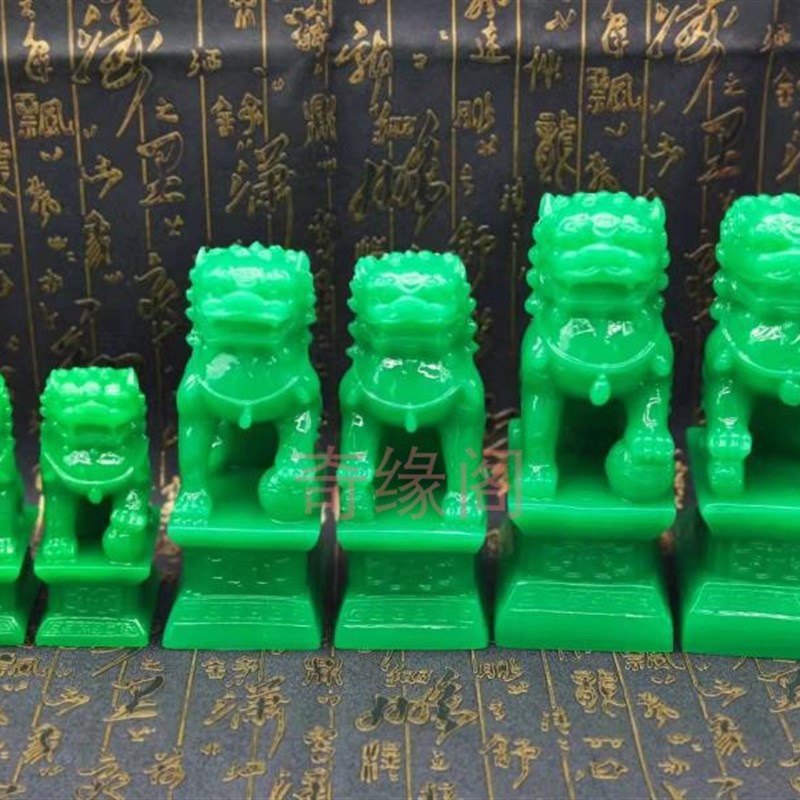 铜色玉狮子摆件 北京o狮宫门狮家居柜台桌面客厅工艺品安葬摆设品
