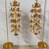 用品璎珞供架子日式 一对鎏27金一对米厘带 挂式