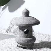 灯石头太阳能庭院户外灯笼仿古青石灯禅意装 石石石电 饰摆件灯中式