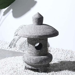 灯石头太阳能庭院户外灯笼仿古青石灯禅意装饰摆件灯中式石石石电