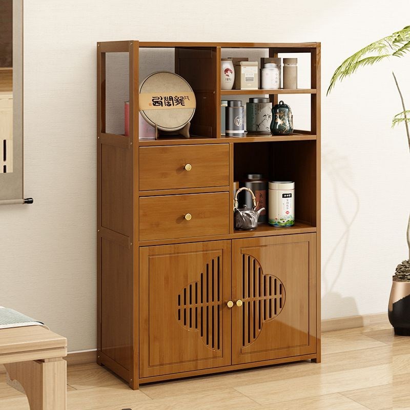 茶水柜家用茶具茶l叶收纳柜楠竹茶柜置物架沙发边几角几茶几桌边
