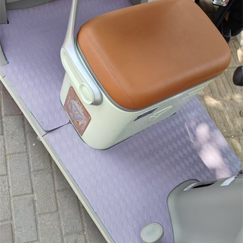 适用美耐迪J35F电动三轮车脚垫防水防滑皮革脚踏板脚踩垫免裁剪