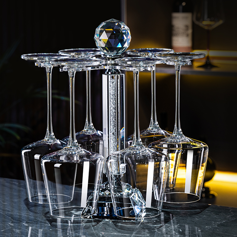 轻奢高档勃艮第红酒杯套装家用水晶玻璃葡萄酒醒酒器高脚杯子网红
