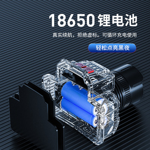 跨境 新款P50智能感应强光全新锂电池头带便捷式伸缩变焦钓鱼头灯