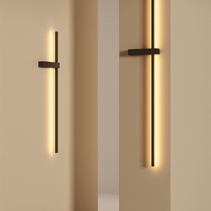 壁灯极简长条卧室床头灯过道客厅装饰格栅背景墙线条壁灯2021新款