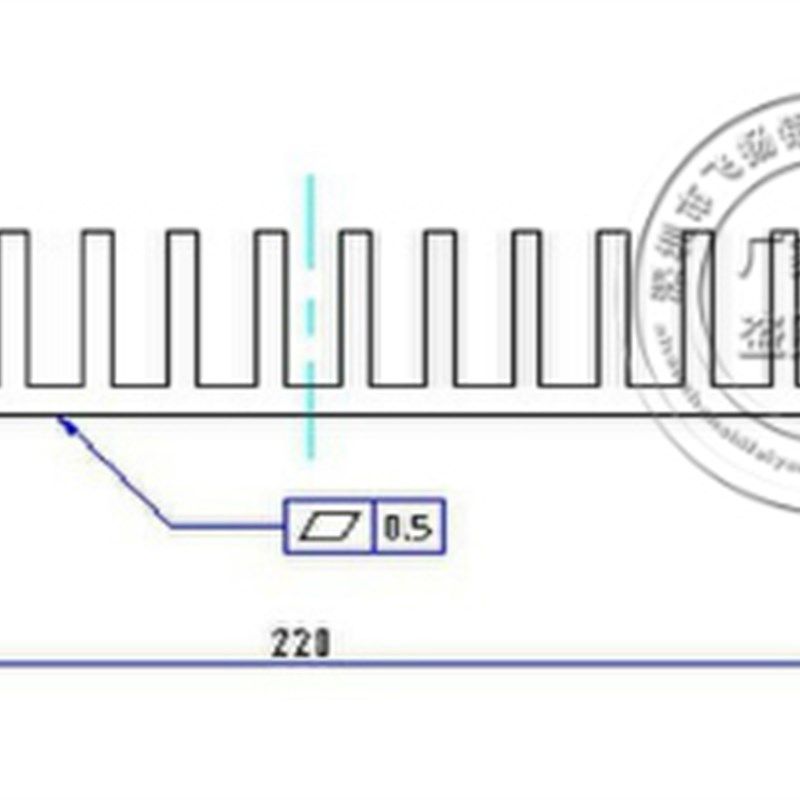 模块散热片/LED散热器/电器散热块100*220*18MM