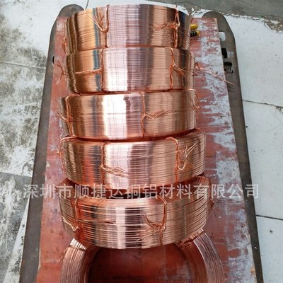 T2半硬国标紫铜扁线 C1100超薄超窄紫铜扁丝 加工磷铜扁线