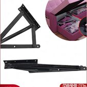 储物沙发床可折叠铰链连接件 储物家具五金配件 折叠三角弹簧支架