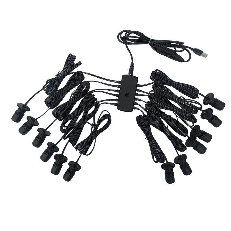 遥控LED明装迷你小射灯USB调光酒柜珠宝柜台展示柜手办模型吸顶灯