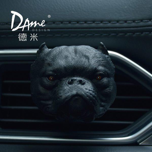 DAME德米汽车摆件美国恶霸犬空调出风口香薰夹祛味车内饰品扩香石