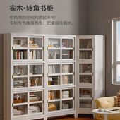 客厅角柜三角置物架收纳墙角书柜拐角书架转角边柜玻璃储物柜落地