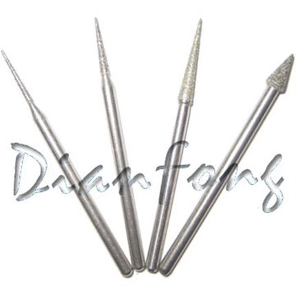 电镀金刚砂磨头 技工金刚石类工具 玉石金属烤瓷等雕刻 锥形锥头