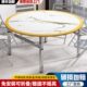 304不锈钢圆桌现代简约精美3D转印彩图可折叠家用小户型商用餐桌