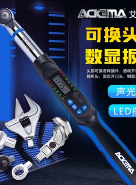 艾德玛ADEMA 进口高精度WEC可换头公斤数显扭力矩扳手预置可调式