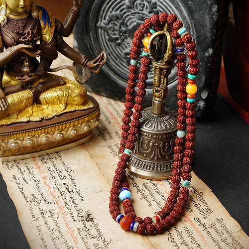 金刚菩提子手串配饰小配件男女佛珠108颗藏精品手链机刷包浆成品