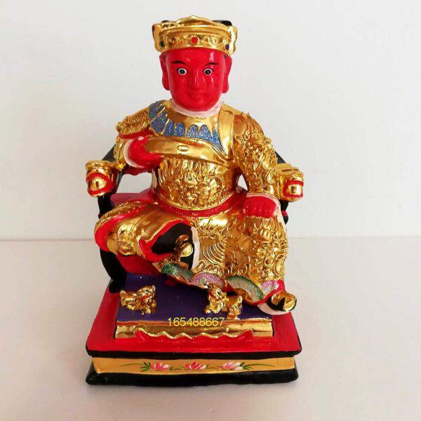 民俗工艺品神像订做木雕神像广泽爷郭圣王广泽尊王圣王公26CM