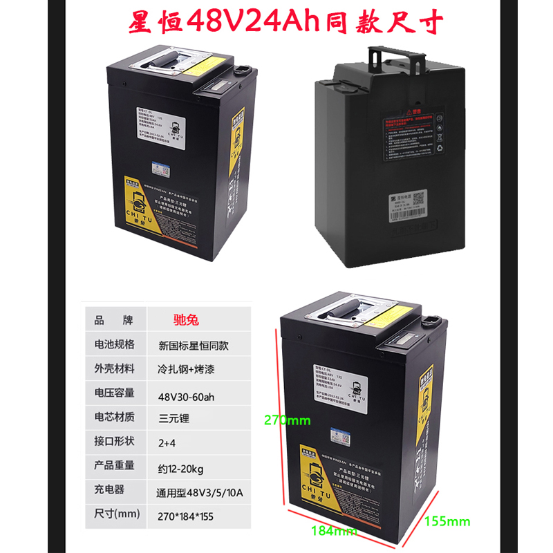 雅迪DE3/DE8DT6DM6电动车60V新国标星恒48V24A锂电池外卖爱玛009