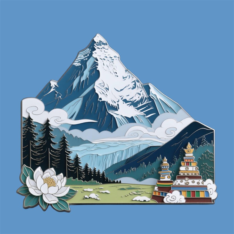 四姑娘山文创冰箱贴金属磁贴四川旅游地标雪山纪念品礼物伴手礼