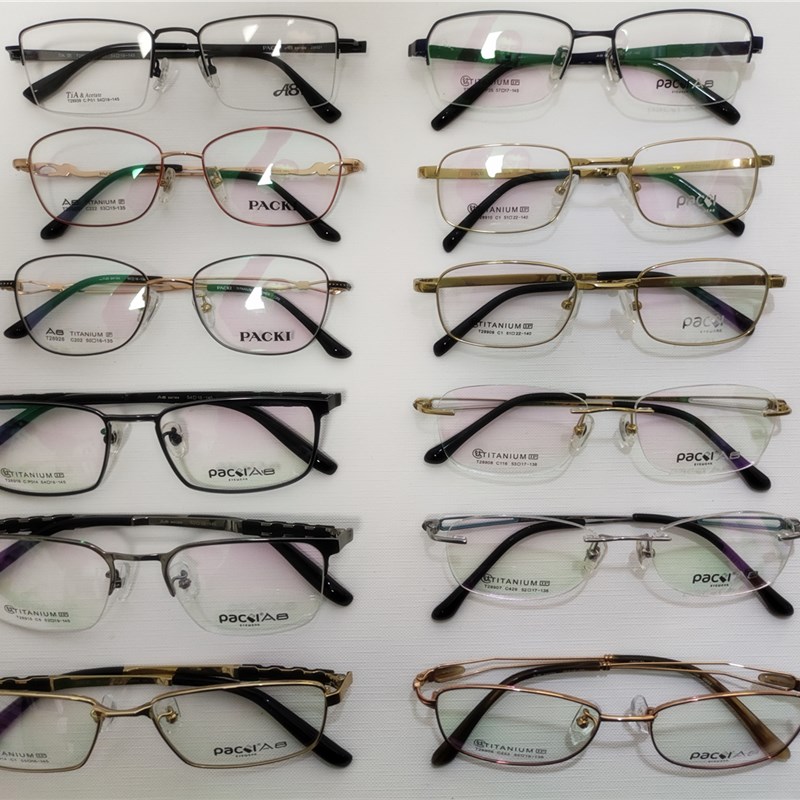 柏琪PACKI眼镜框架74超轻793合金Q5纯钛A8男女近远视配镜板材TR