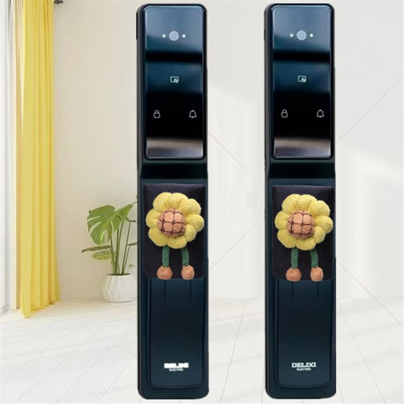 智能锁保护套密码指纹锁门把手套防盗门锁拉手防撞墙防静电保暖套