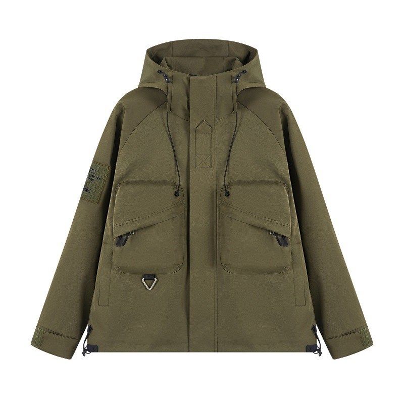 夹克男爆款户外工装风冲锋衣外套风衣男女连帽潮牌日系百搭耐磨款,户外/登山/野营/旅行用品,冲锋衣,淘宝优惠券,粉丝福利购,淘宝优惠卷