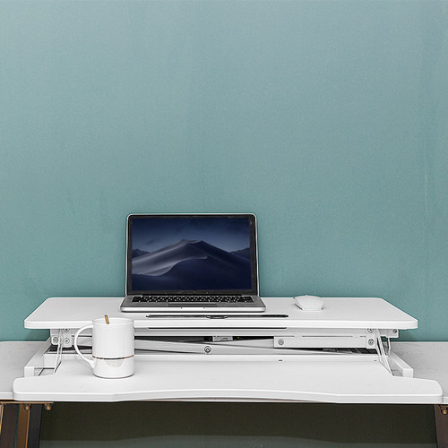 站立式电脑升降桌可移动调节笔记本工作台显示屏站着办公学习家用