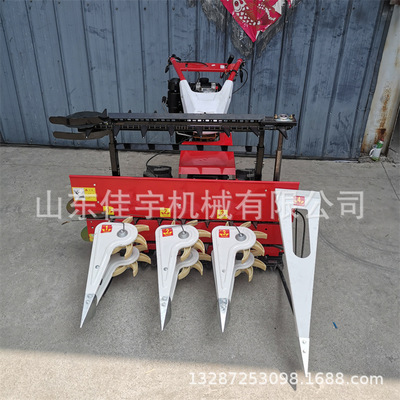 手扶玉米草收割机 右侧放片辣椒割晒机谷子黄豆小型割倒机