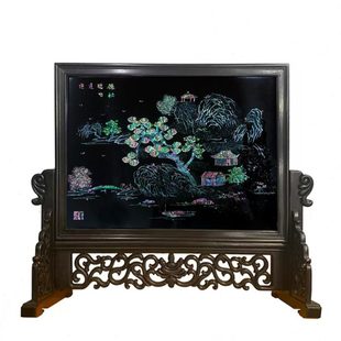 非遗工艺品扬州漆器摆件屏风摆件台屏出国外事商务礼品支持定制