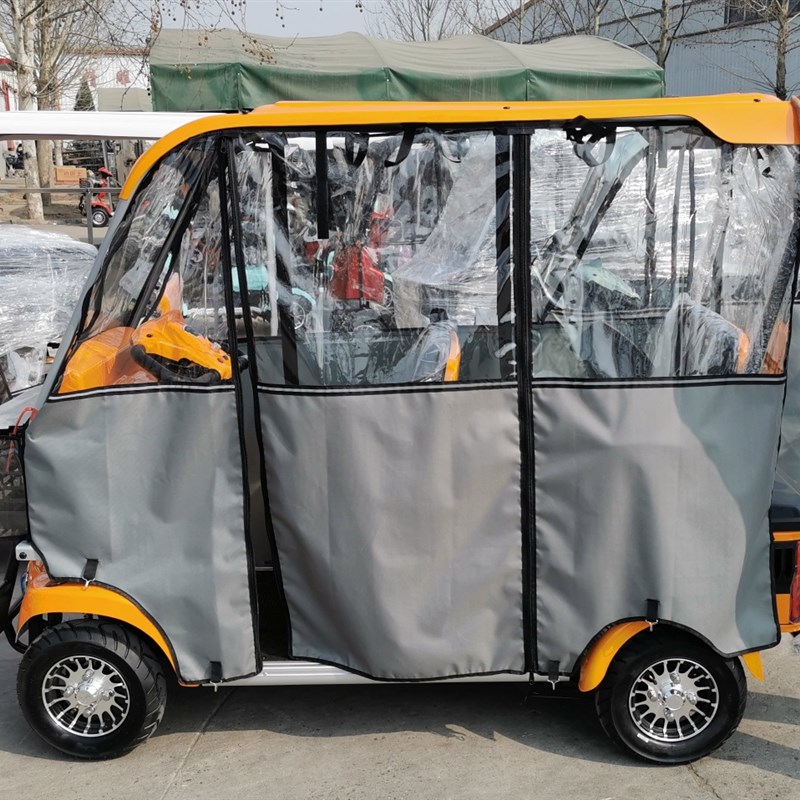 小巴士四轮电动车雨帘半透明雨A帘遮风挡雨封闭皮革加厚加绒雨帘