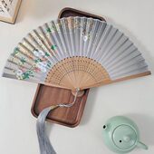 折叠扇子古风折扇女生夏天随身便携小扇子中国风新中式 仿丝扇舞蹈