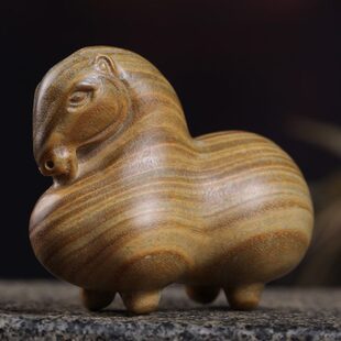 绿檀手把件木唐马摆件檀香木雕刻生肖马小马挂件饰品马到成功工艺