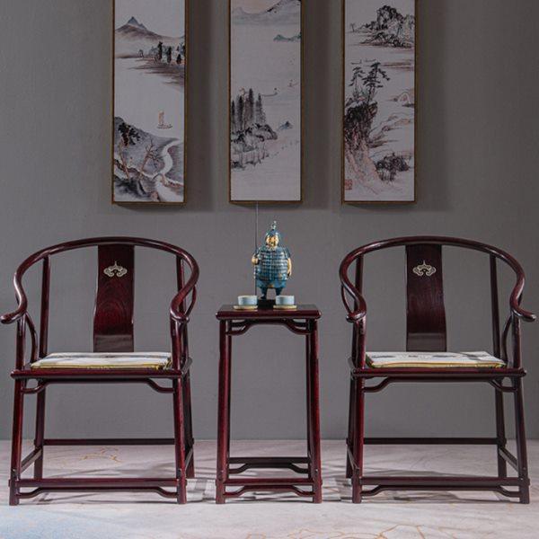 实木家具新中式太师椅三件套血檀紫檀皇宫椅红木兰花圈椅主人茶椅,住宅家具,圈椅,淘宝优惠券,粉丝福利购,淘宝优惠卷