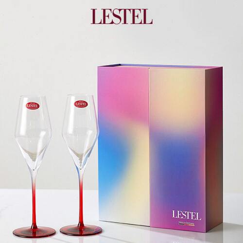 德国LESTEL莱仕得进口无铅水晶玻璃渐变彩杆香槟对杯创意礼物礼品