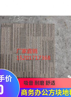办公写字楼方块拼接吸尘环保隔音阻燃商用满铺恒发FT30条纹地毯垫